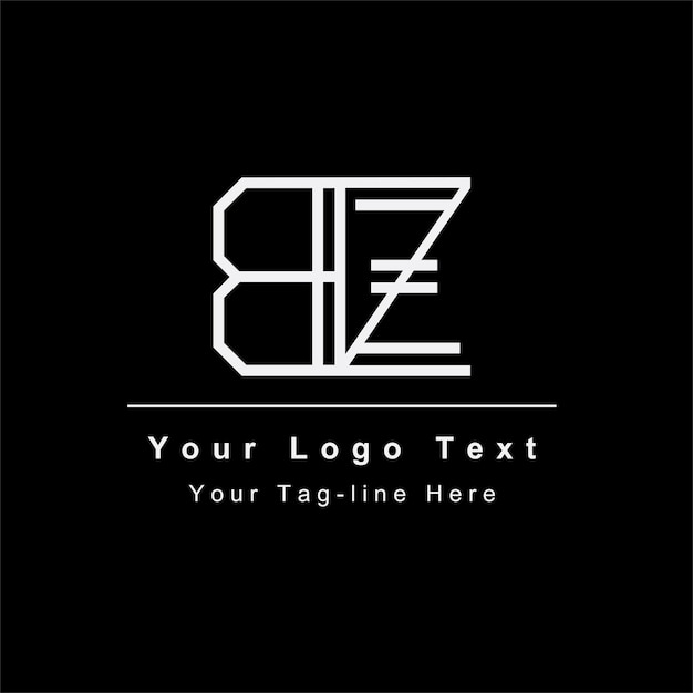 Plantilla elegante de logotipo de letra BZ o ZB