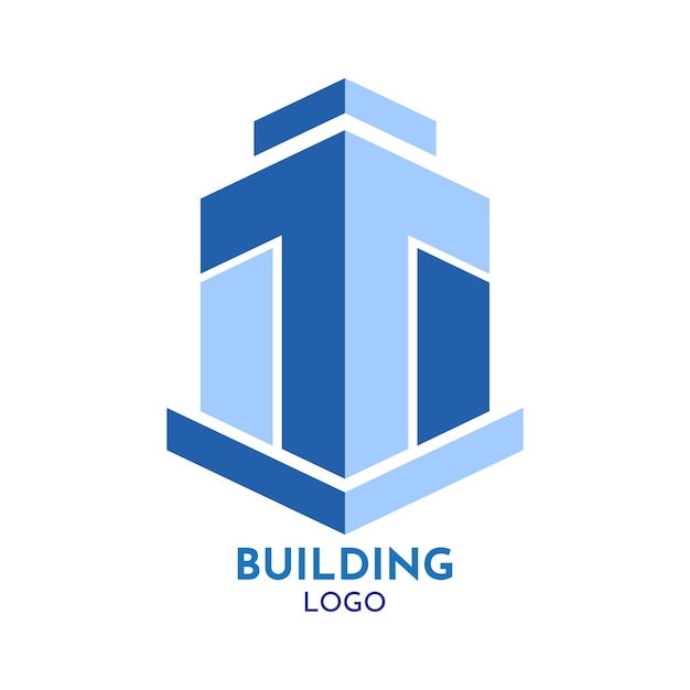 plantilla de elemento de icono del logotipo de la compañía edificio de negocios corporativos rascacielos propiedad inmobiliaria