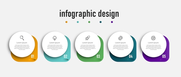 Plantilla de elemento de infografía empresarial de presentación de diseño