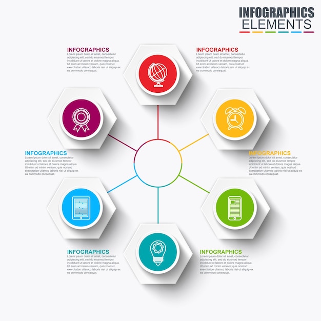 Vector plantilla de elemento de infografía psd 3d