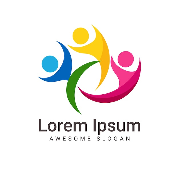 plantilla de elementos de icono del logotipo de la comunidad global