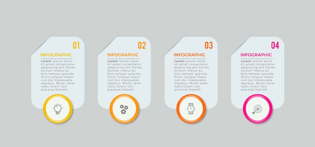 Plantilla de elementos de infografía empresarial