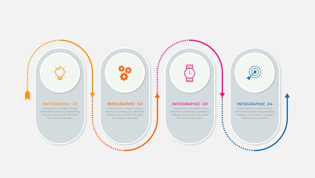 Plantilla de elementos de infografía empresarial