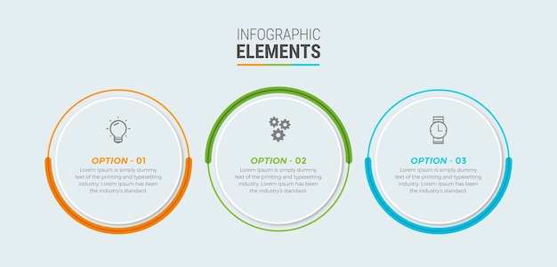 Plantilla de elementos de infografía empresarial