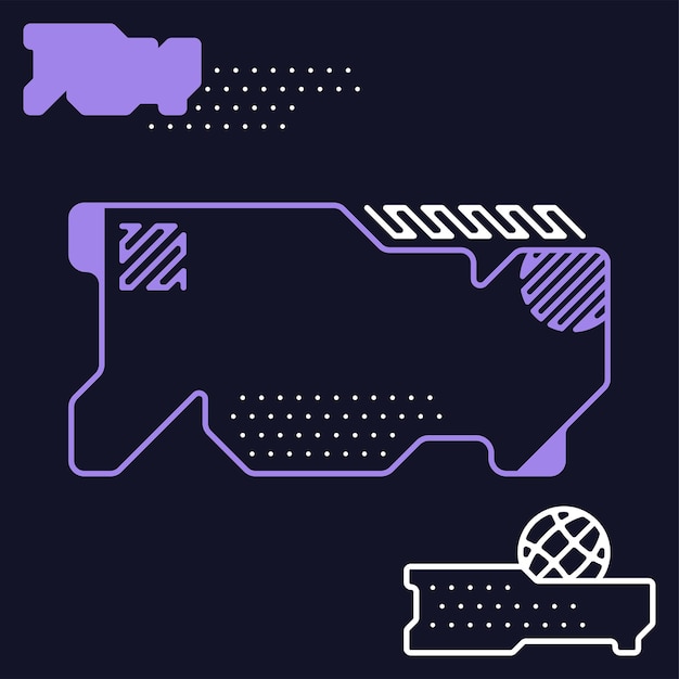 plantilla de elementos de interfaz de UI futuristas