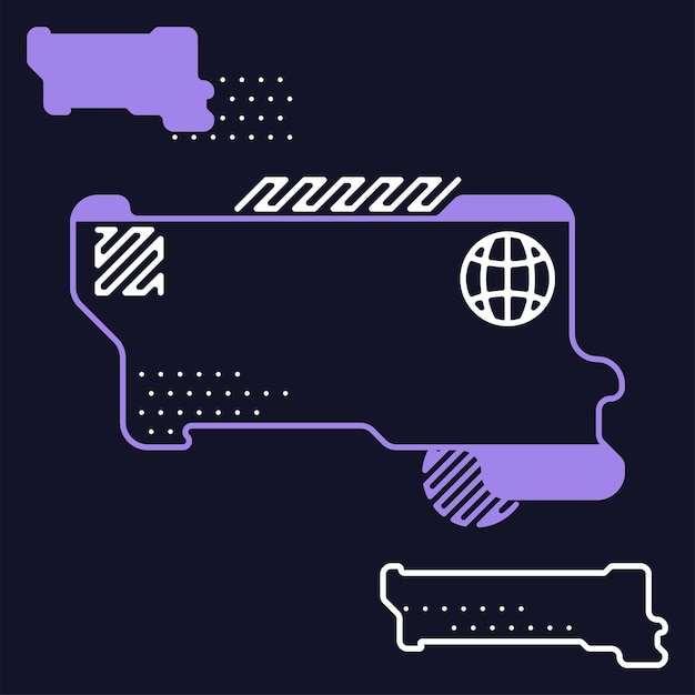 plantilla de elementos de interfaz de UI futuristas