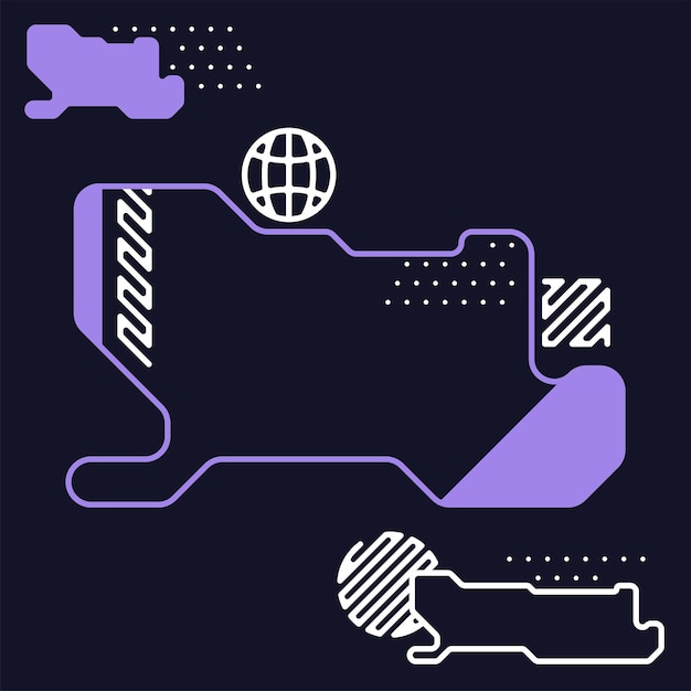 plantilla de elementos de interfaz de UI futuristas