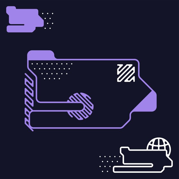plantilla de elementos de interfaz de UI futuristas