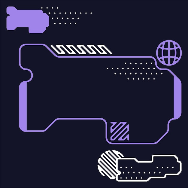 plantilla de elementos de interfaz de UI futuristas