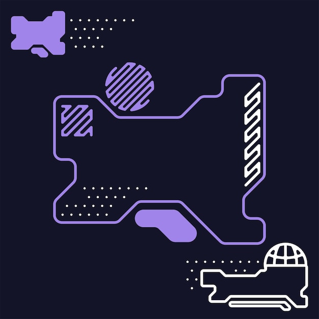 plantilla de elementos de interfaz de UI futuristas