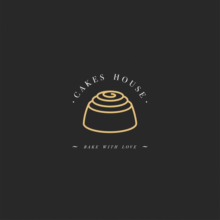 plantilla y emblema - icono de pastel para pastelería. Tienda de dulces.