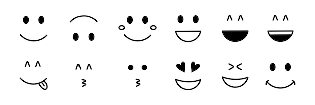plantilla de emoji de cara sonriente y alegre
