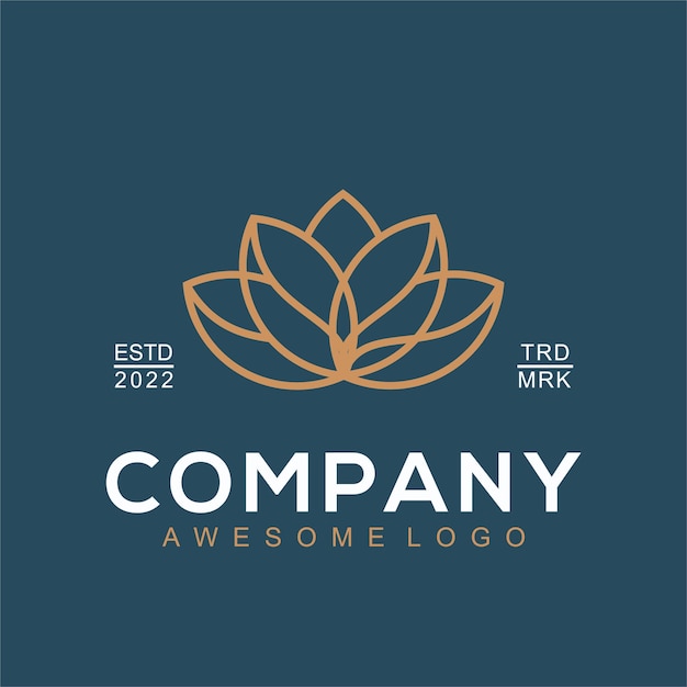 Plantilla de empresa de logotipo de loto moderno