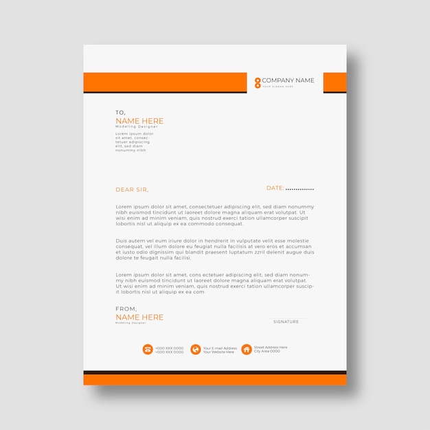 plantilla de encabezado naranja