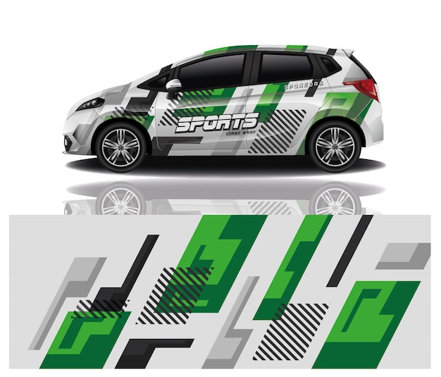plantilla de envoltura de calcomanías para automóviles