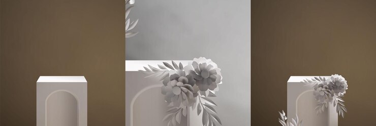 Vector plantilla de escena de podio realista elegante vintage