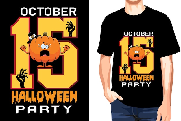 Plantilla especial de camiseta del festival de halloween