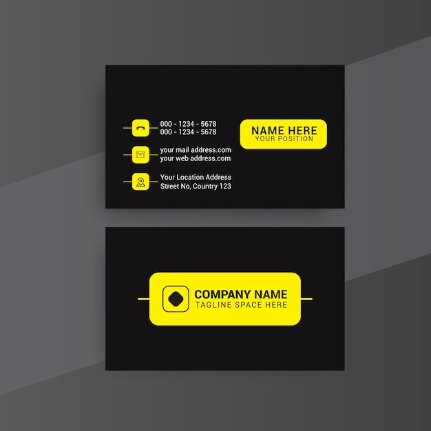 Plantilla estándar y de alta calidad de diseño de tarjeta de presentación moderna