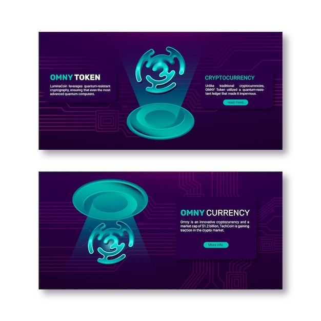 plantilla de estandarte de cripto gradiente