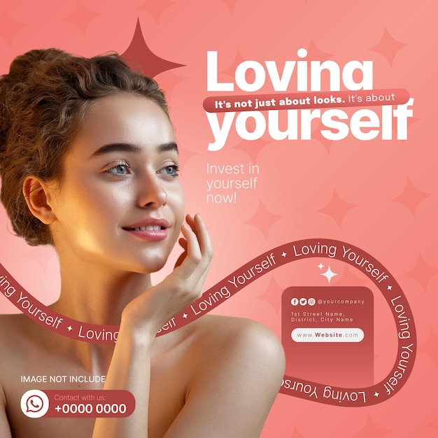 plantilla de estandarte social de belleza