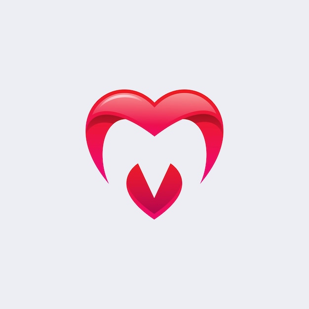Una plantilla estilizada de logotipo de corazón perfecta para la identidad de la marca