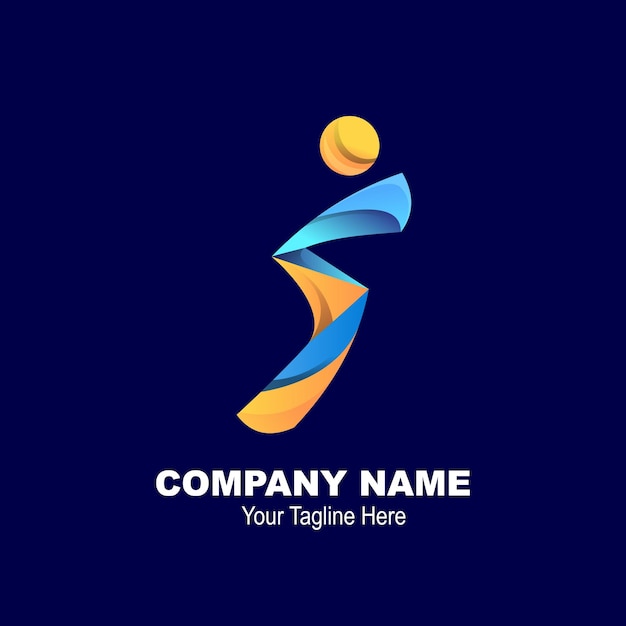 Plantilla de estilo colorido degradado de logotipo moderno o icono de resumen para la industria empresarial
