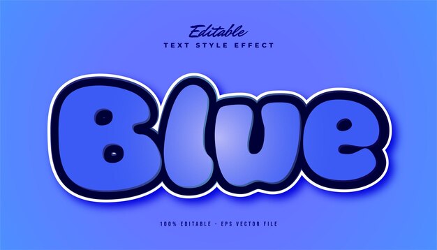 plantilla de estilo de efecto de texto azul