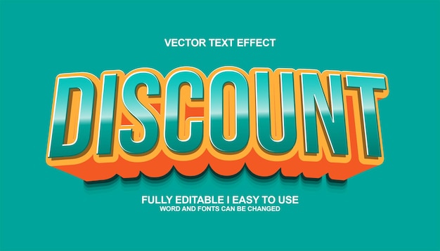 plantilla de estilo de efecto de texto de descuento 3d editable