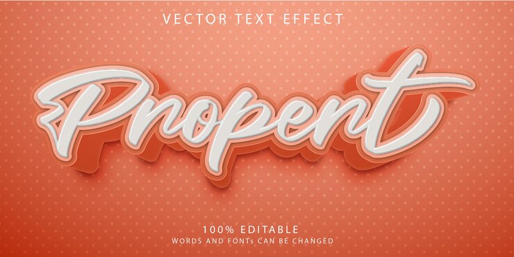 Vector plantilla de estilo de efectos de texto editable creativo