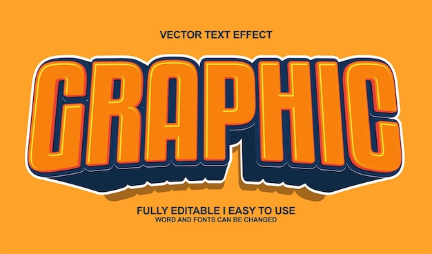 plantilla de estilo gráfico de efecto de texto gráfico 3D editable