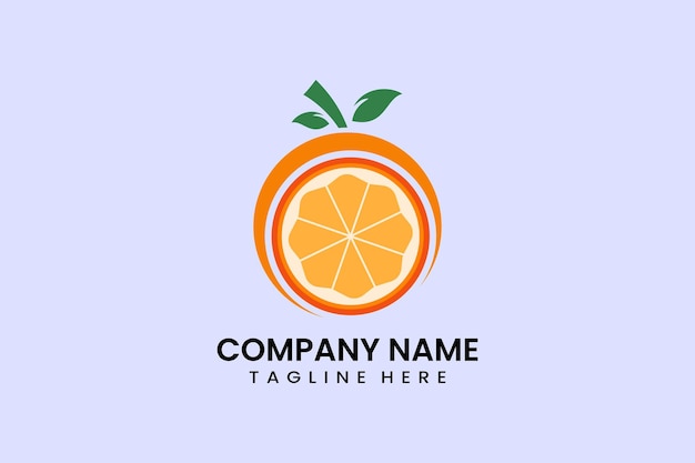 Plantilla de estilo moderno de logotipo naranja vector plano