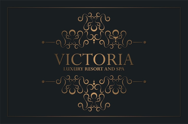 Vector plantilla de etiqueta de hotel de lujo ilustración de marcos de adorno real vintage de moda