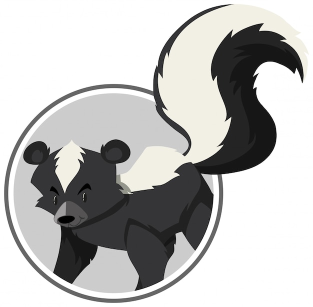 Una plantilla de etiqueta skunk
