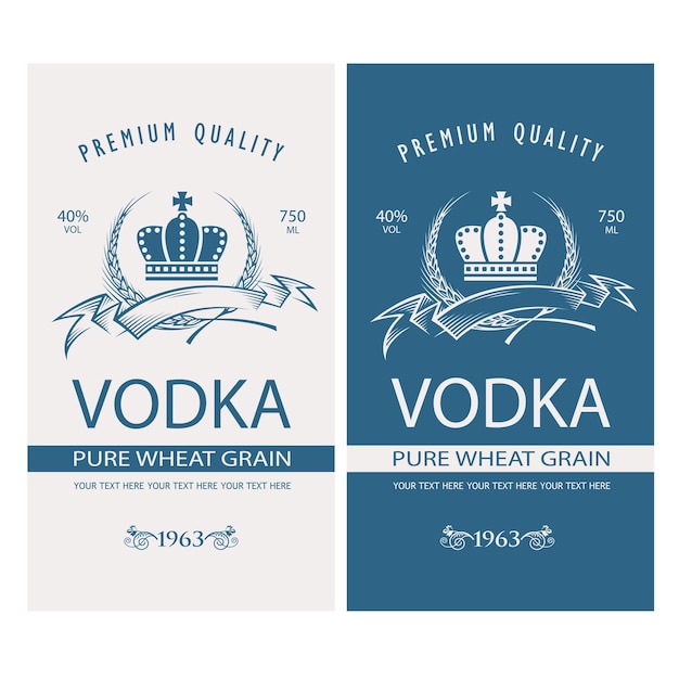 Plantilla de etiqueta de vodka