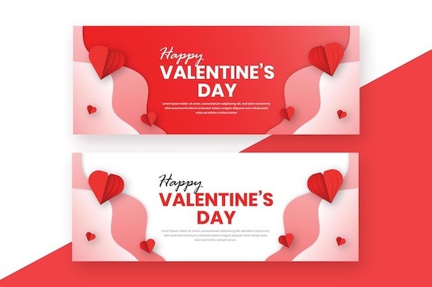 Plantilla exclusiva de banner de facebook de celebración del día de san valentín