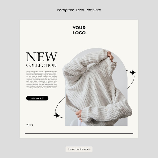 Plantilla de feed de Instagram minimalismo moderno