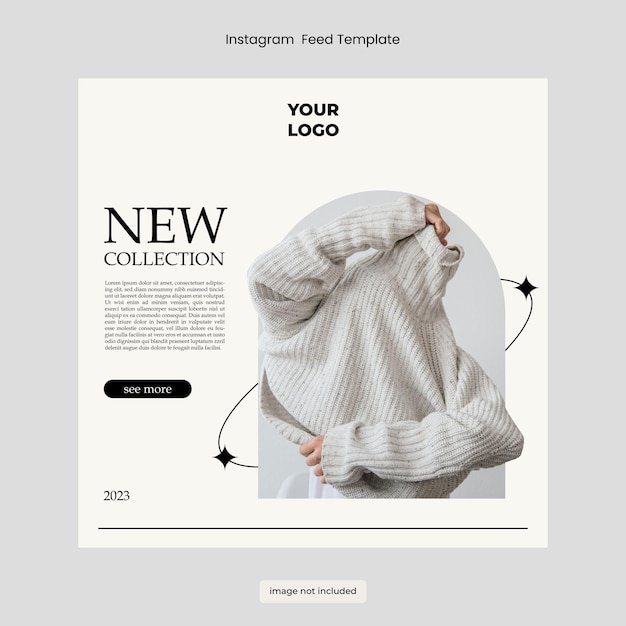 Plantilla de feed de instagram minimalismo moderno