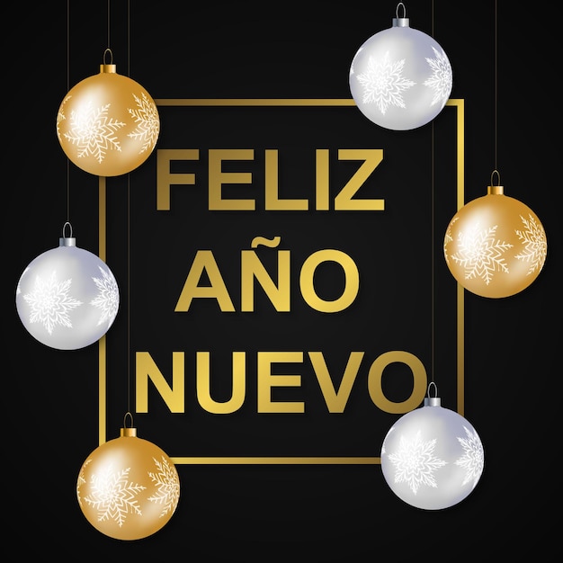 Vector plantilla de felicitación de año nuevo