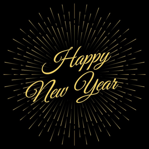 Plantilla de felicitación de año nuevo
