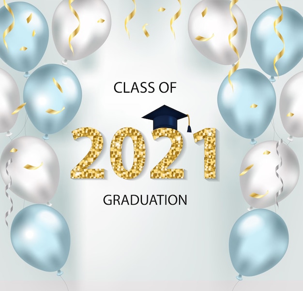 Plantilla de felicitación de graduación de la clase de 2021