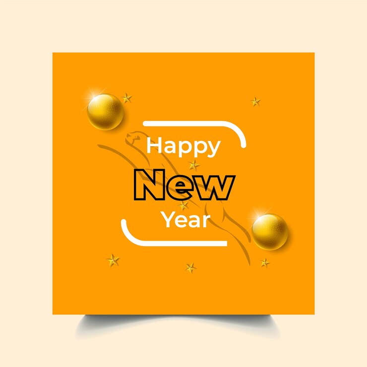 Plantilla de feliz año nuevo