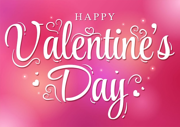 Plantilla de feliz día de san valentín ilustración de dibujos animados dibujados a mano el 17 de febrero para el amor tarjetas de felicitación