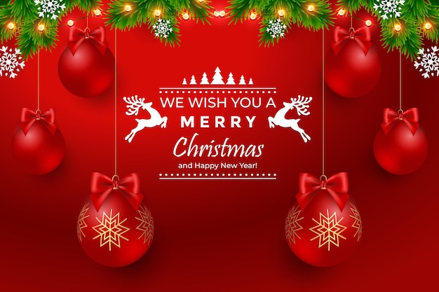 Plantilla festiva de Feliz Navidad para saludos y diseños navideños