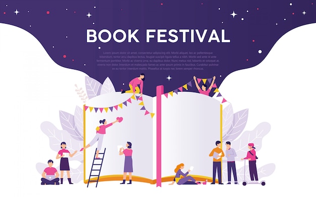 Plantilla de festival de libros