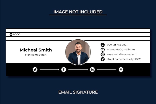Plantilla de firma de correo electrónico creativa y personal