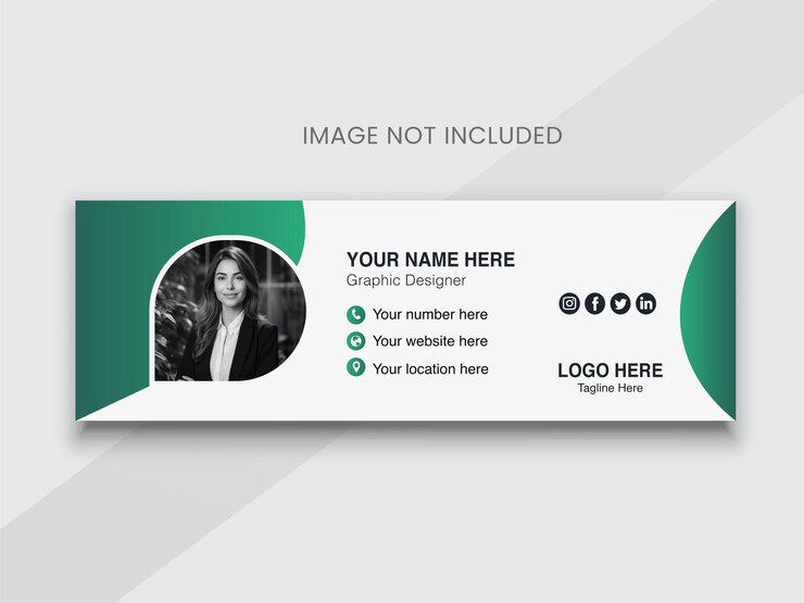 Plantilla de firma de correo electrónico o diseño de banner de redes sociales de negocios