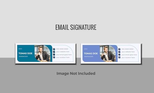 Plantilla de firma de correo electrónico o diseño de pie de página de correo electrónico