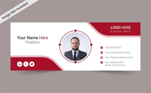 Plantilla de firma de correo electrónico o diseño de portada personal de redes sociales