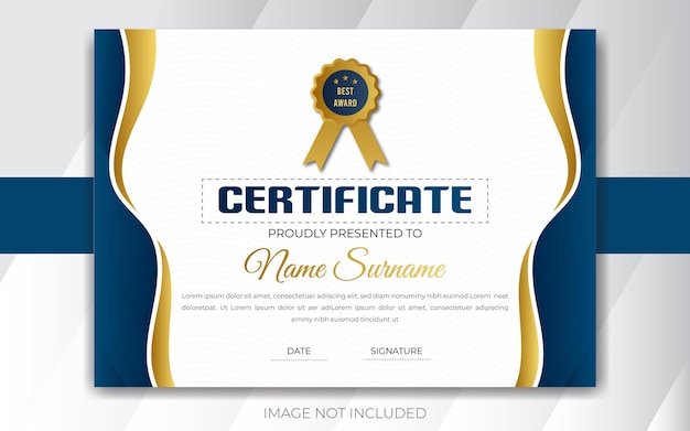 Plantilla flat de certificado