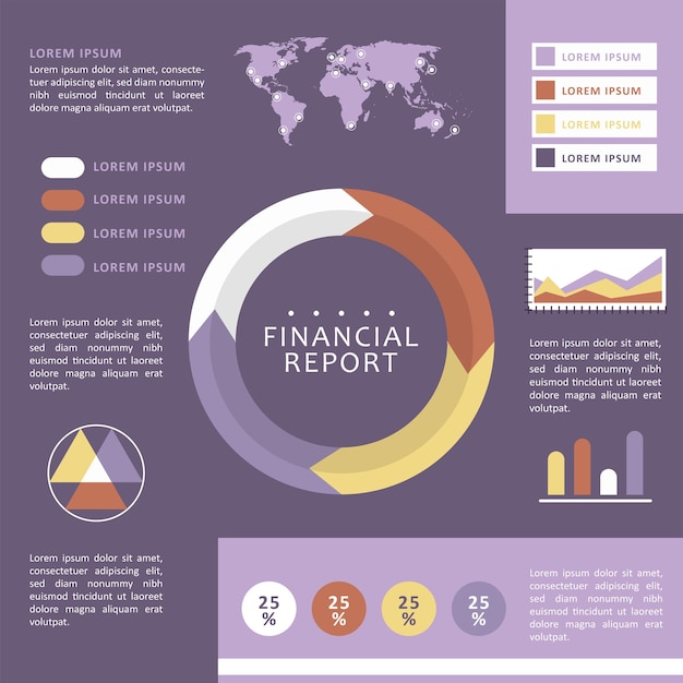 Vector plantilla de flechas infográficas de estadísticas